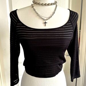 Black Bebe Crop Top – Size Small